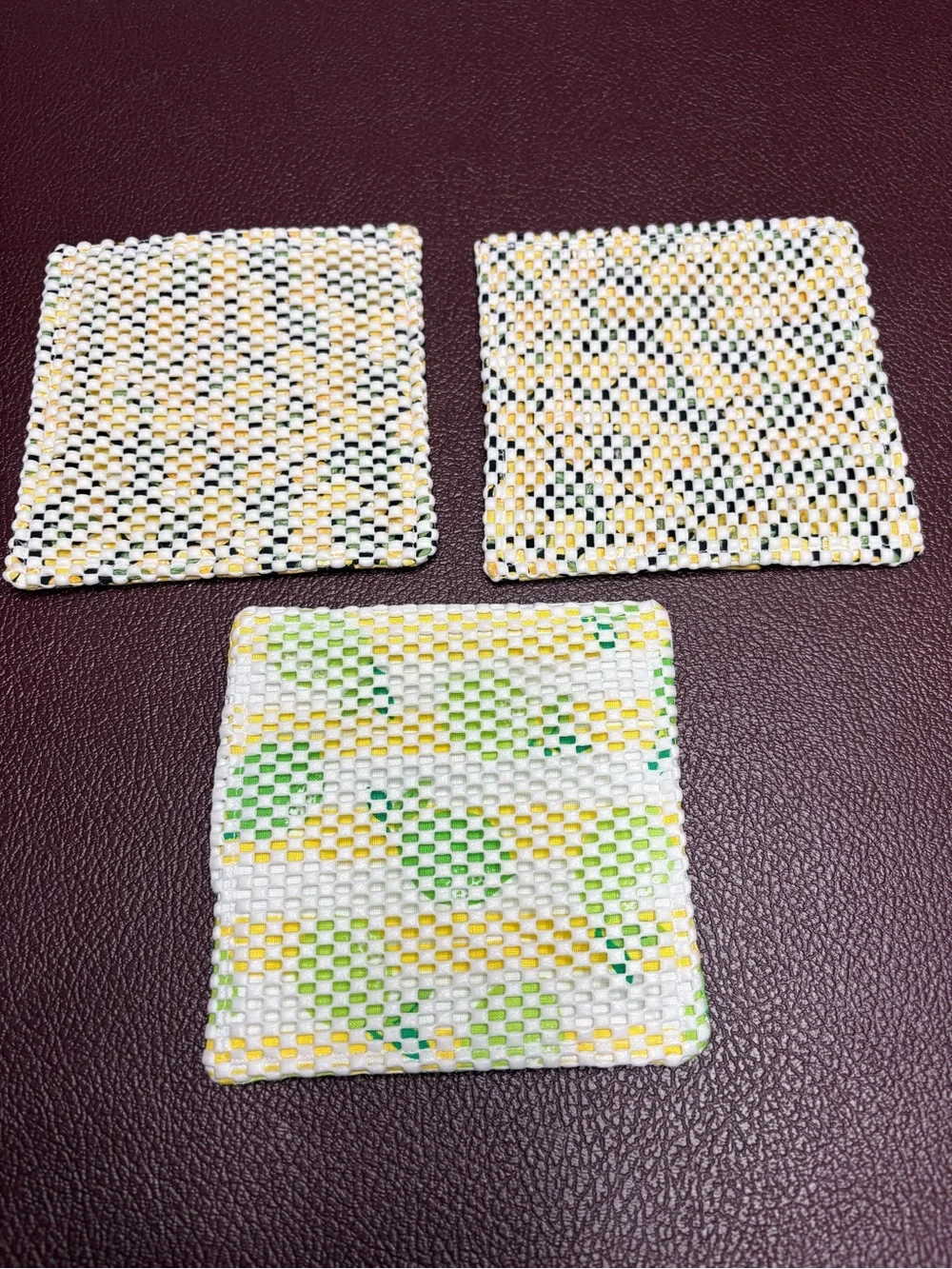 NEW Handmade Lemon and Lime Pattern Fabric Jar Grippers Yellow & Green